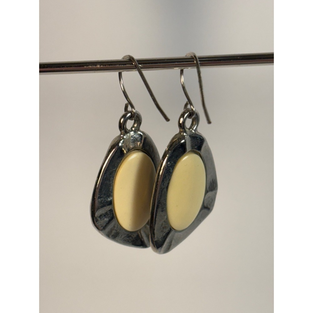 Vintage‎ Earrings Reversible Black and White MCM Mod Fashion